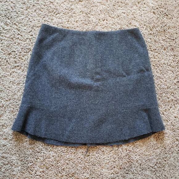 Madewell wool blend boulevard micro mini grey skirt 6 - Picture 1 of 6